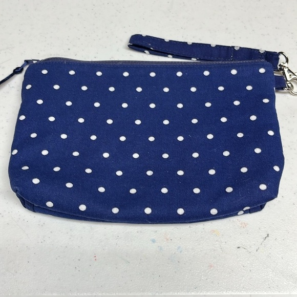 Wristlet Blue and White Polka Dots - Picture 3 of 6